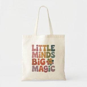 Tote Bag Petits Esprits Grande Magie Citation Rétro Enseign