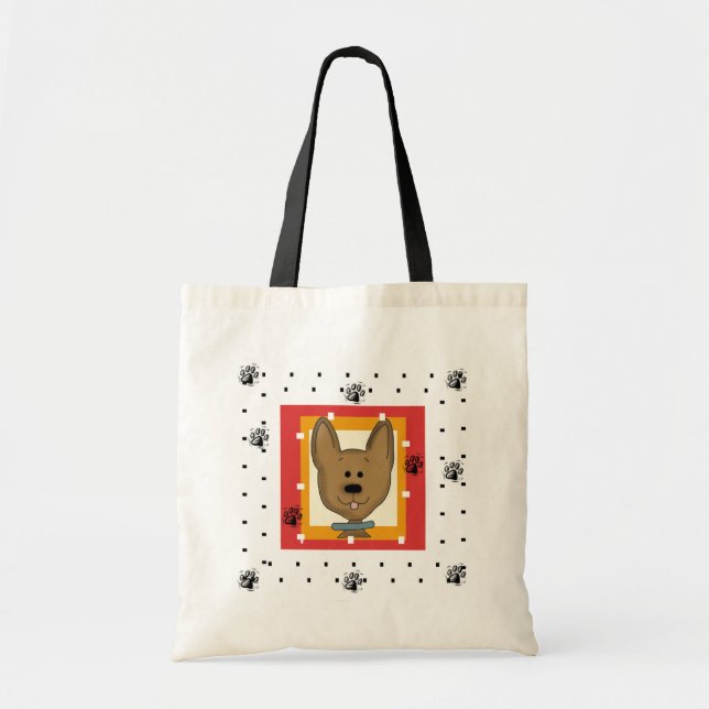 Tote Bag Petits T-shirts et cadeaux Doggie Brown (Devant)