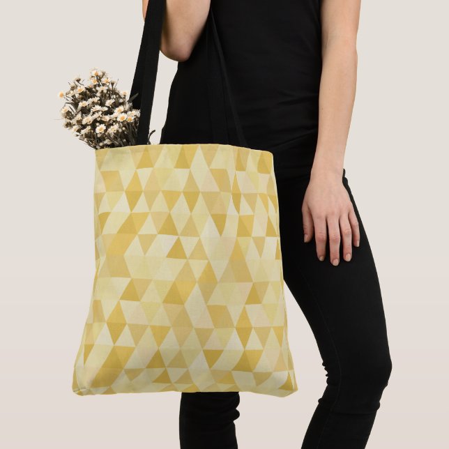 Tote Bag Petits triangles dorés (De près)