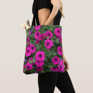 Tote Bag Pétunias Floraux Rose Clair