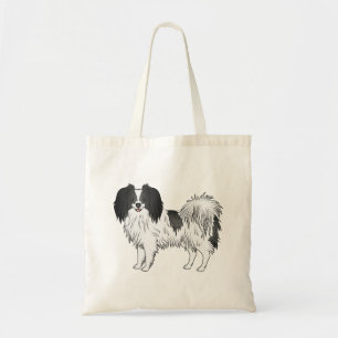 Tote Bag Phalène Avec Détails Noir Mignonne Chien Fluffy Jo