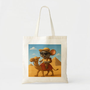 Tote Bag Pharaoh Mouse Tourisme sur Camel   Pyramides égypt