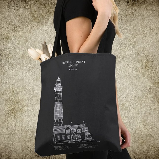 Tote Bag Phare de Big Sable Point - Michigan – PD (Big Sable Point Lighthouse - Michigan – PD. Tote Bag)