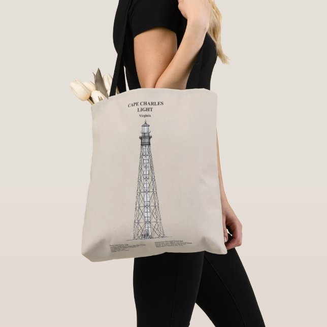 Tote Bag Phare de Cape Charles - Virginie - SBD (De près)