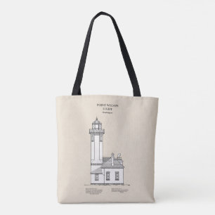 Tote Bag Phare de Point Wilson - Washington - SBD