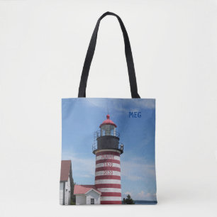Tote Bag Phare de Quoddy Head dans le Maine Bicentennial We