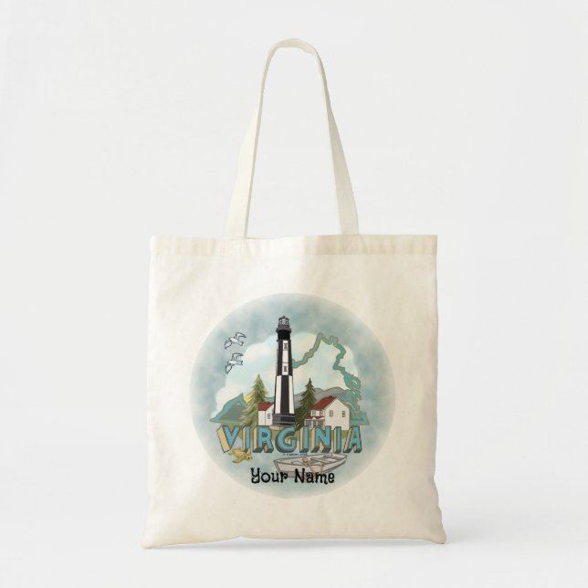 Tote Bag Phare de Virginie (Devant)
