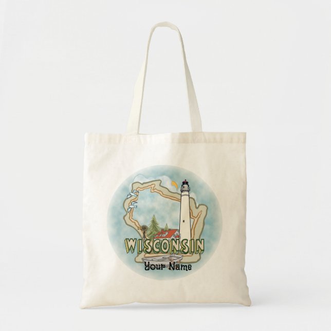 Tote Bag Phare du Wisconsin (Devant)