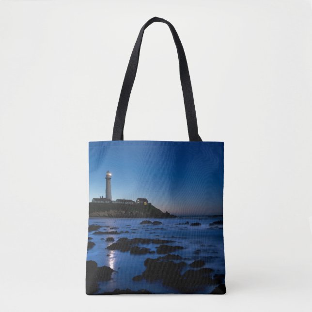 Tote Bag Phare | Half Moon Bay, Ca de point de pigeon (Devant)