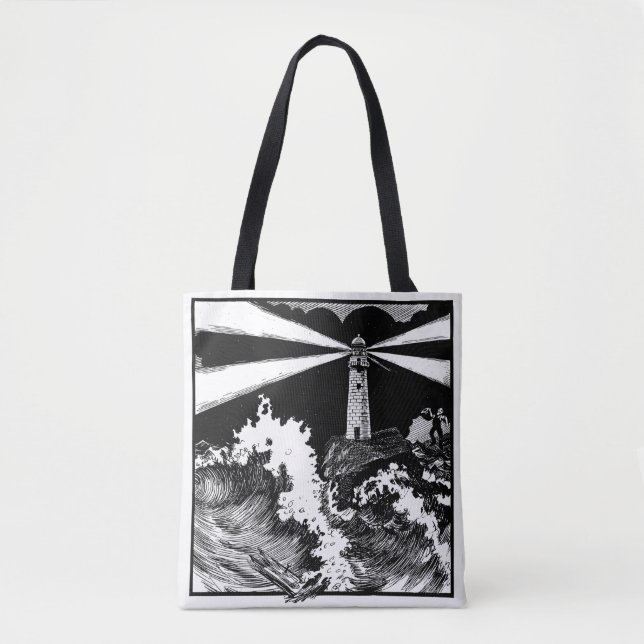 Tote Bag Phare vintage (Devant)