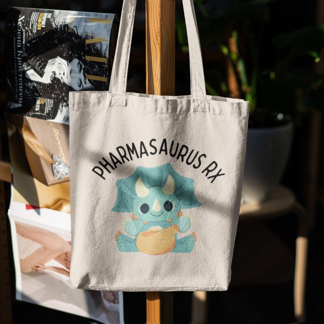 Tote Bag Pharmasaurus RX, Funny Pharmacie, Pharmacien (Créateur téléchargé)