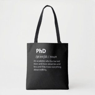 Tote Bag PhD Drôle Dictionnaire Définition