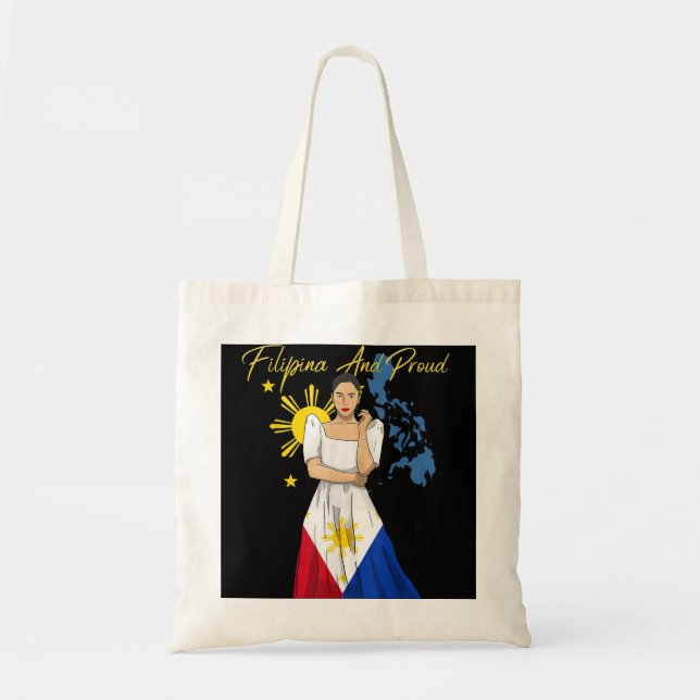 Tote Bag Philippines Pinay Îles de la Fierté Drapeau Fille (Devant)