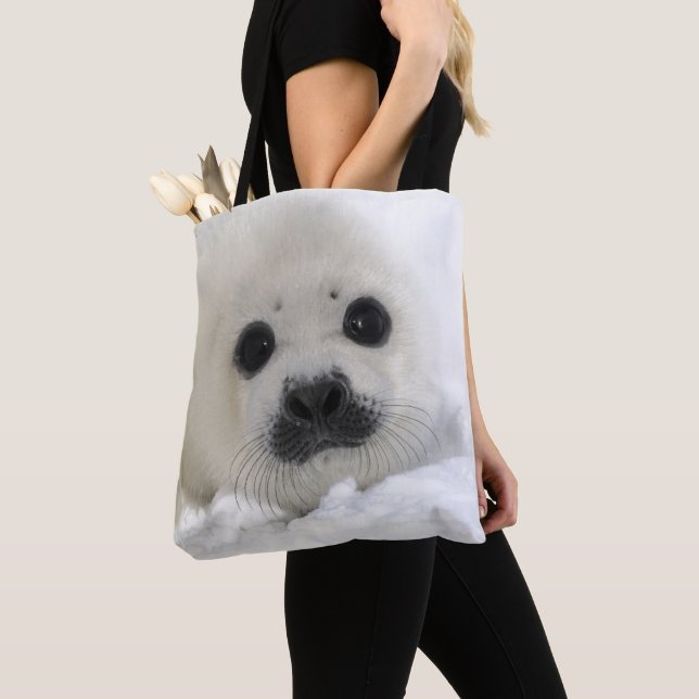 Tote Bag Phoque de harpé de bébé (De près)
