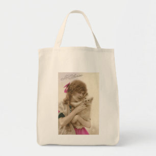 Tote Bag Photo antique Victorian Woman and Dog