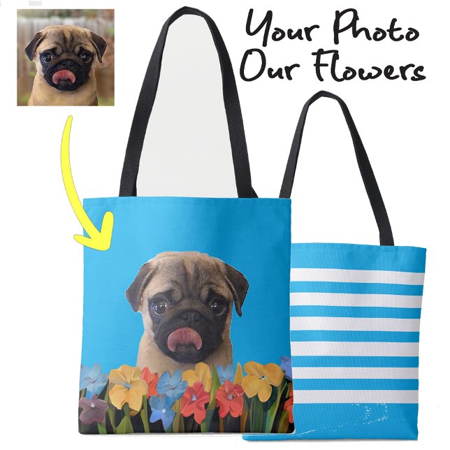Tote Bag Photo Chien Personnalisé Chien Chien Chien Photo F (Créateur téléchargé)