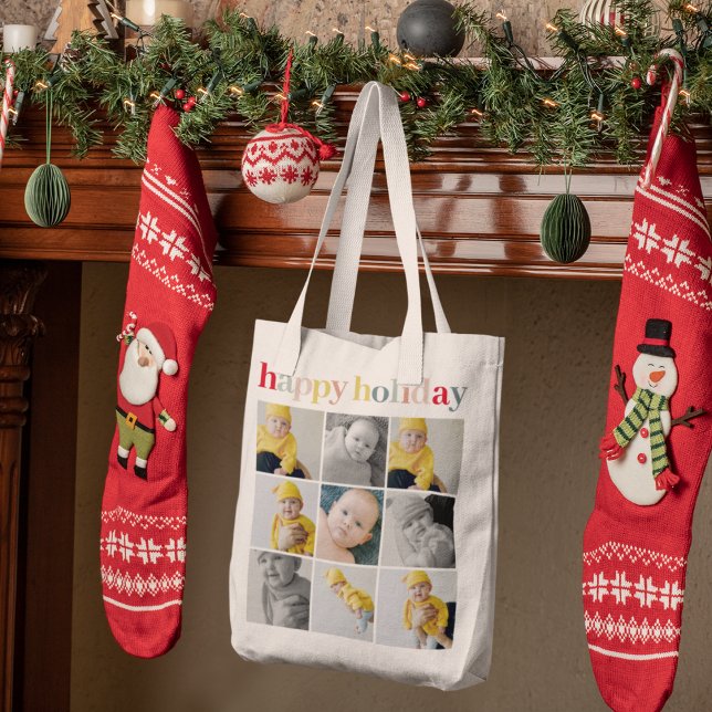 Tote Bag Photo Collage | Colorful Happy Holiday (Créateur téléchargé)