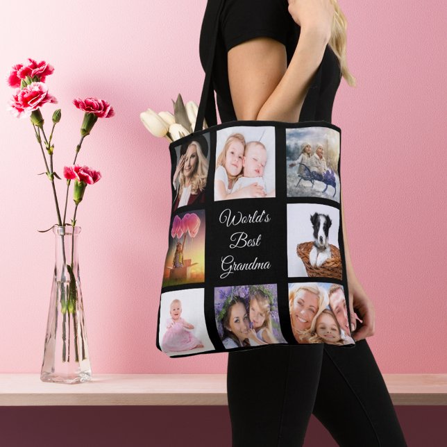 Tote Bag Photo collage meilleur grand-mère monde noir (Créateur téléchargé)