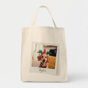 Tote Bag Photo de chien festif de coutume de vacances de No
