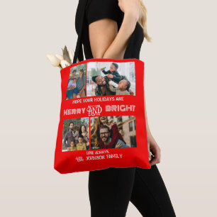 Tote Bag Photo de famille moderne et branchée Merry et Brig