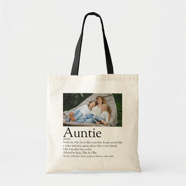 Tote Bag Photo de la meilleure tante au monde (Devant)