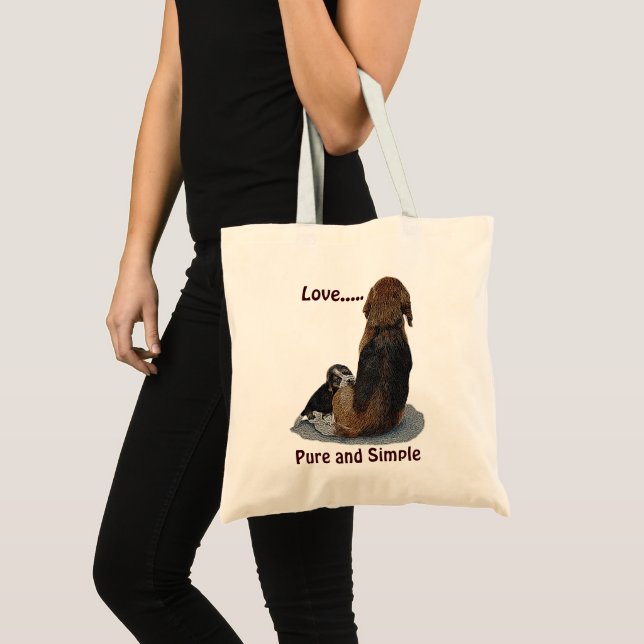 Tote Bag photo de mignon chiot beagle chien en train de bou (Devant (produit))