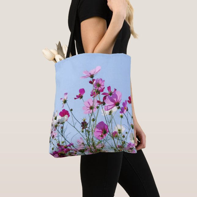 Tote Bag Photo de prairie rose et pourpre (De près)