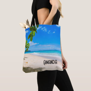 Tote Bag Photo d'une belle plage tropicale ensoleillée