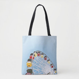 Tote Bag Photo en grand angle de la roue blanche Ferris dan