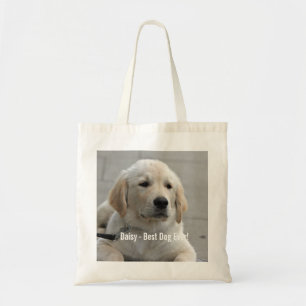 Tote Bag Photo et nom personnalisés Golden Retriever Dog