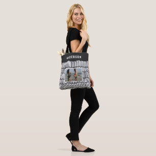 Tote Bag Photo graphique minimaliste moderne noir et blanc