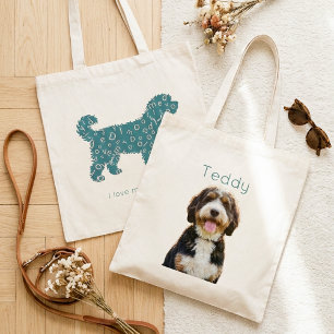 Tote Bag Photo personnalisé de chien et nom personnalisé Do