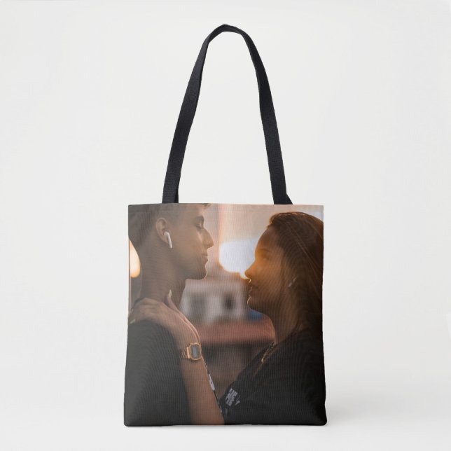 Tote Bag Photo personnalisé | Votre propre conception recto (Devant)