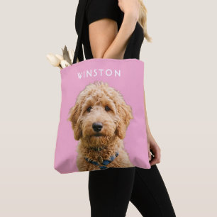Tote Bag Photo personnalisée avec nom de chien - LIRE LA DE
