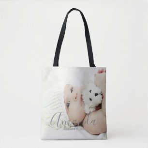 Tote Bag Photo personnalisée avec nom et texte personnalis