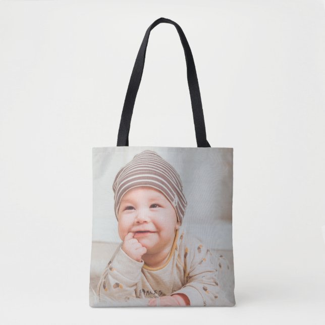 Tote Bag Photo personnalisée Deux photos (Devant)