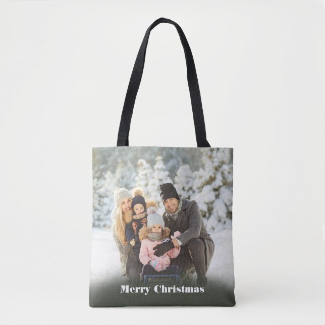 Tote Bag Photo personnalisée du message personnalisé (Devant)