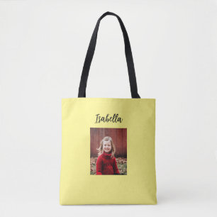 Tote Bag Photo personnalisée et nom de l'enfant