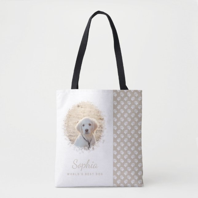 Tote Bag Photo Personnalisée Pour Animaux De Compagnie & Pr (Devant)