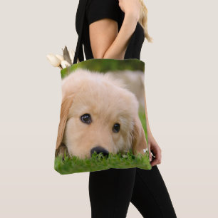 Tote Bag Photographie de Golden Retriever Cute Puppy Dog - 