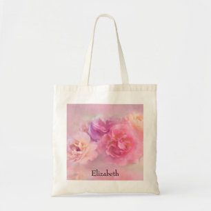 Tote Bag Photographie de joli oeillets rose et blanc