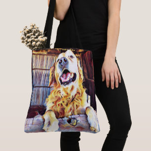 Tote Bag Photographie de Silly Golden Retriever
