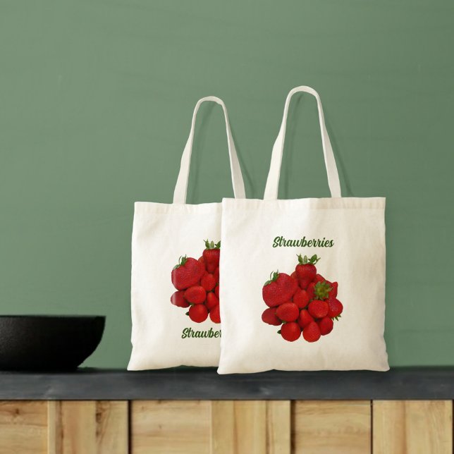 Tote Bag Photographie des fraises rouges (Créateur téléchargé)