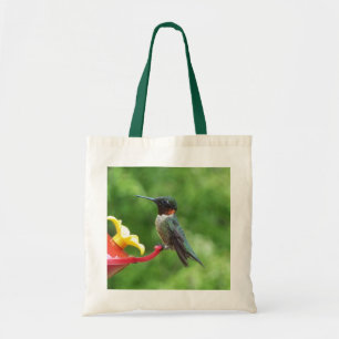 Tote Bag Photographie d'oiseau de colibri à gorge rubis