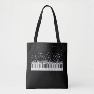 Tote Bag Piano Music Notes Instrument Musicien Pianiste
