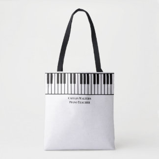 Tote Bag Piano Teacher Personalized