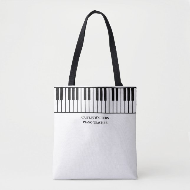 Tote Bag Piano Teacher Personalized (Devant)