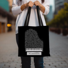 Piano Word Cloud cadeau pour professeur de piano