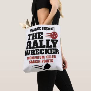 Tote Bag Pickleball Nom personnalisé The Rally Wrecker