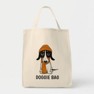Tote Bag Piebald Dachshund   Chien Hipster mignon